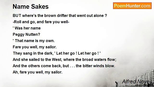 Alfred Noyes - Name Sakes