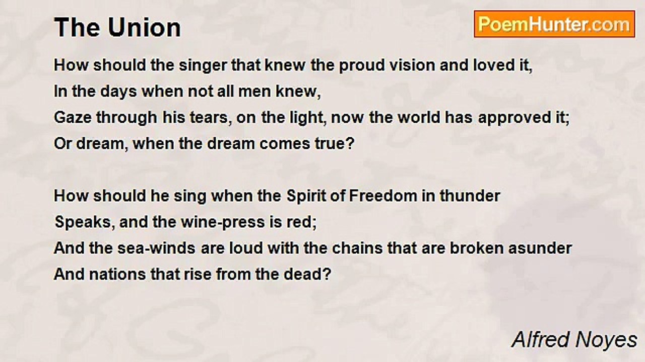 Alfred Noyes - The Union