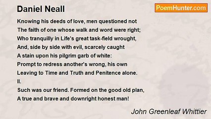 John Greenleaf Whittier - Daniel Neall
