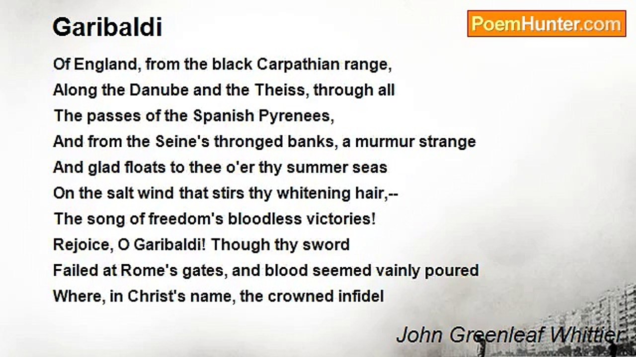 John Greenleaf Whittier - Garibaldi