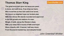 John Greenleaf Whittier - Thomas Starr King