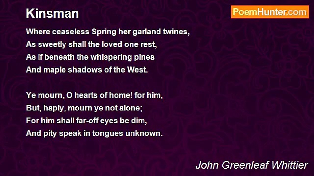 John Greenleaf Whittier - Kinsman