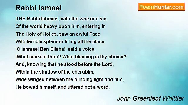 John Greenleaf Whittier - Rabbi Ismael