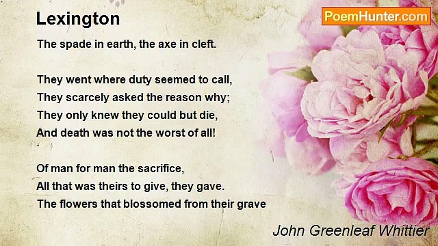 John Greenleaf Whittier - Lexington