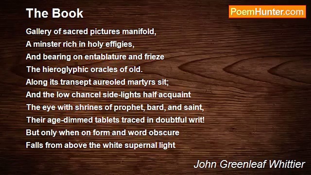 John Greenleaf Whittier - The Book