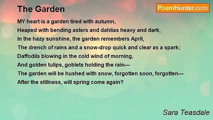 Sara Teasdale - The Garden