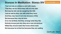 Gertrude Stein - Stanzas In Meditation: Stanza XIV