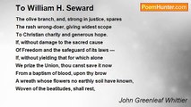 John Greenleaf Whittier - To William H. Seward