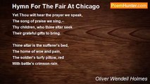 Oliver Wendell Holmes - Hymn For The Fair At Chicago