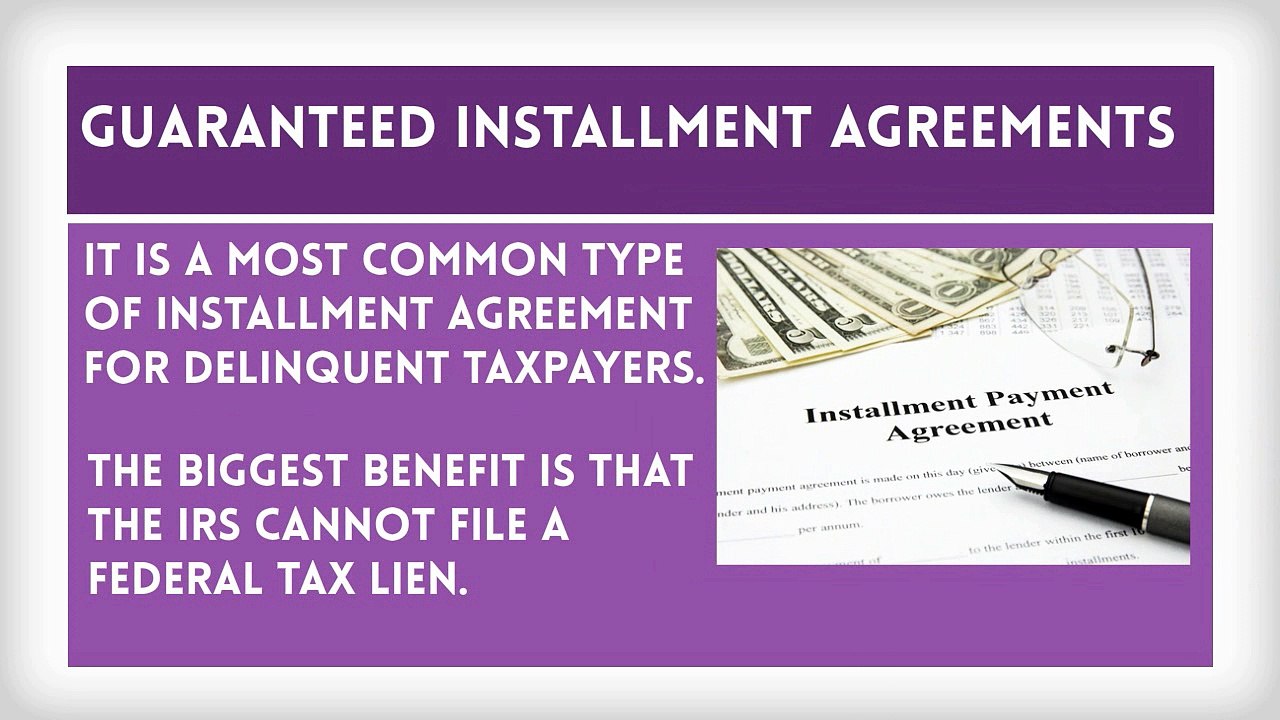 Types of IRS Installment Payment Plan Options for Delinquent tax debt