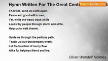 Oliver Wendell Holmes - Hymn Written For The Great Central Fair In Philadelphia, 1864