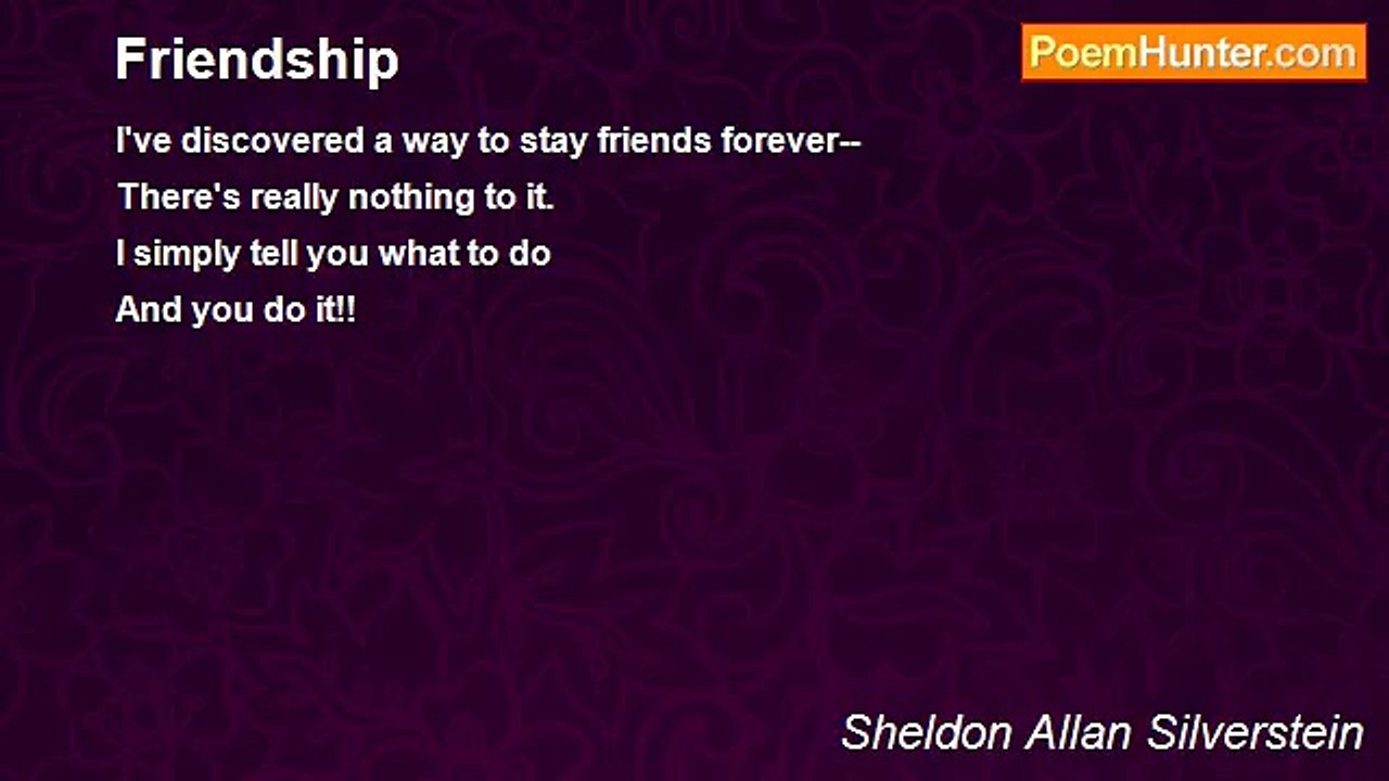 Sheldon Allan Silverstein - Friendship