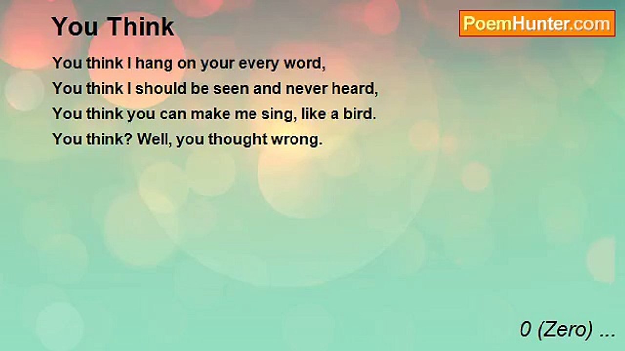 0 (Zero) ... - You Think