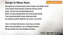 Oliver Wendell Holmes - Songs In Many Keys