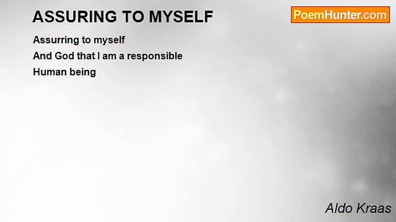 Aldo Kraas - ASSURING TO MYSELF