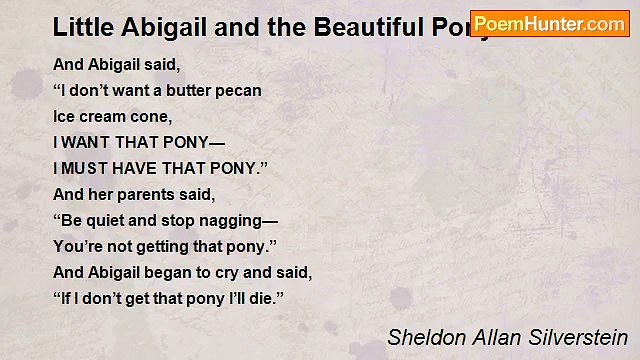 Sheldon Allan Silverstein - Little Abigail and the Beautiful Pony