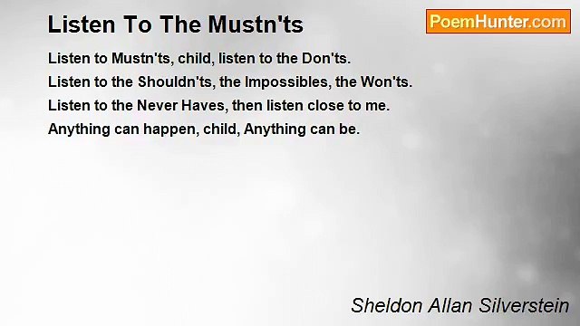 Sheldon Allan Silverstein - Listen To The Mustn'ts