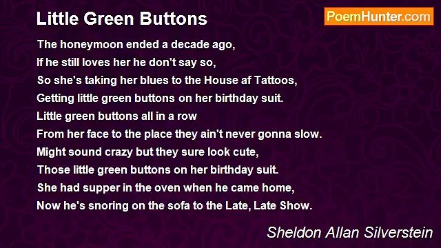 Sheldon Allan Silverstein - Little Green Buttons