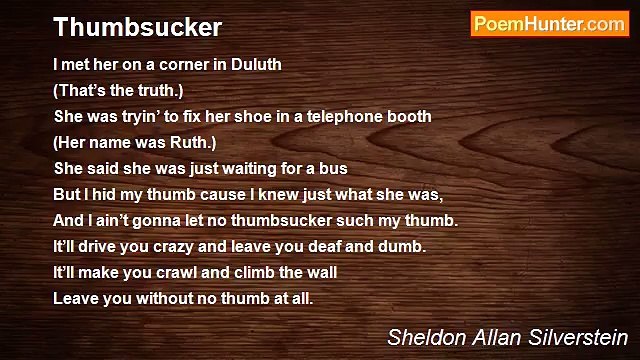 Sheldon Allan Silverstein - Thumbsucker