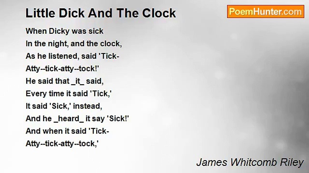 James Whitcomb Riley - Little Dick And The Clock