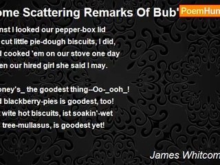 James Whitcomb Riley - Some Scattering Remarks Of Bub's