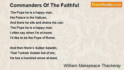 William Makepeace Thackeray - Commanders Of The Faithful