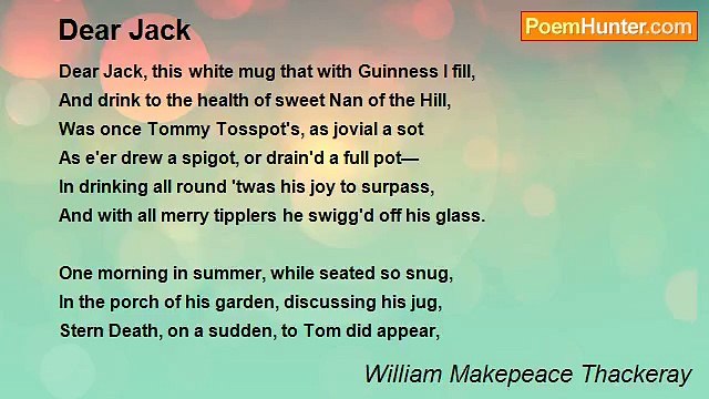 William Makepeace Thackeray - Dear Jack