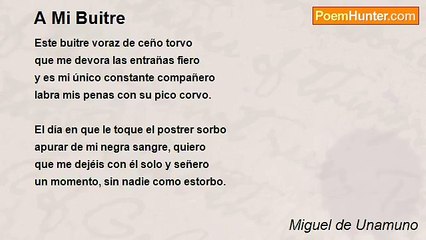 Miguel de Unamuno - A Mi Buitre