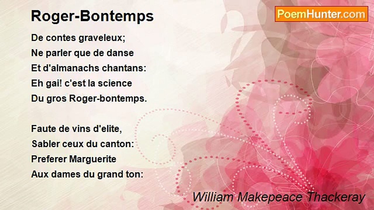 William Makepeace Thackeray - Roger-Bontemps
