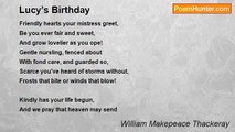 William Makepeace Thackeray - Lucy’s Birthday