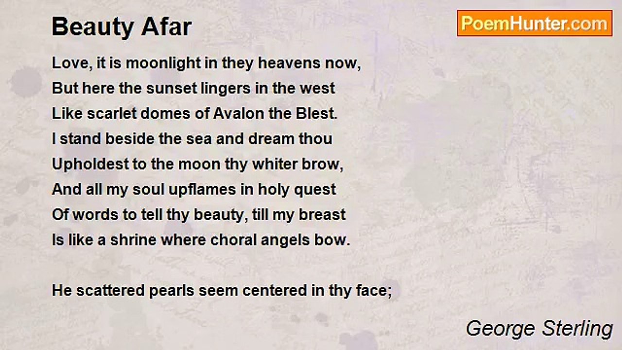 George Sterling - Beauty Afar