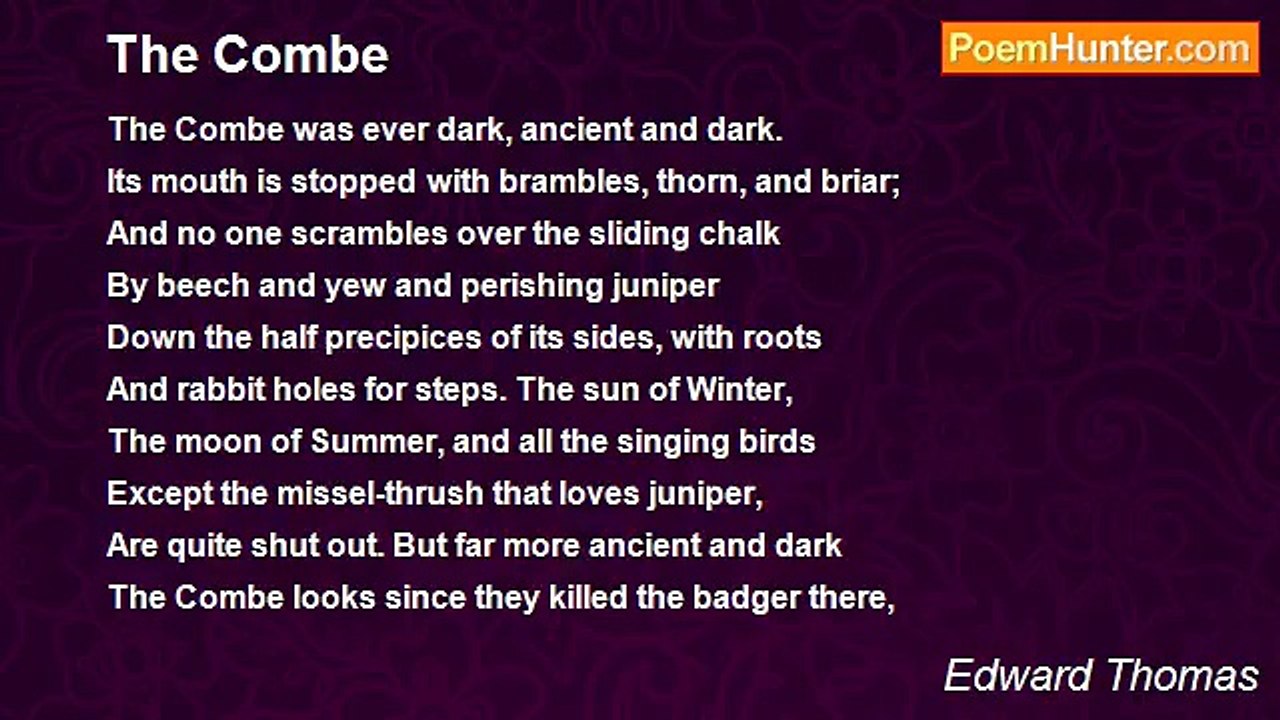 Edward Thomas - The Combe