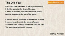 Henry Kendall - The Old Year