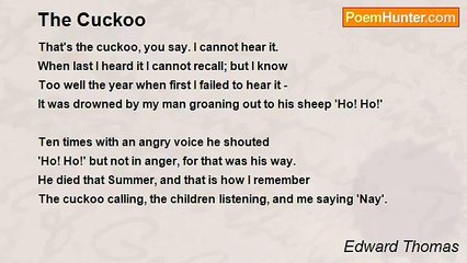 Edward Thomas - The Cuckoo