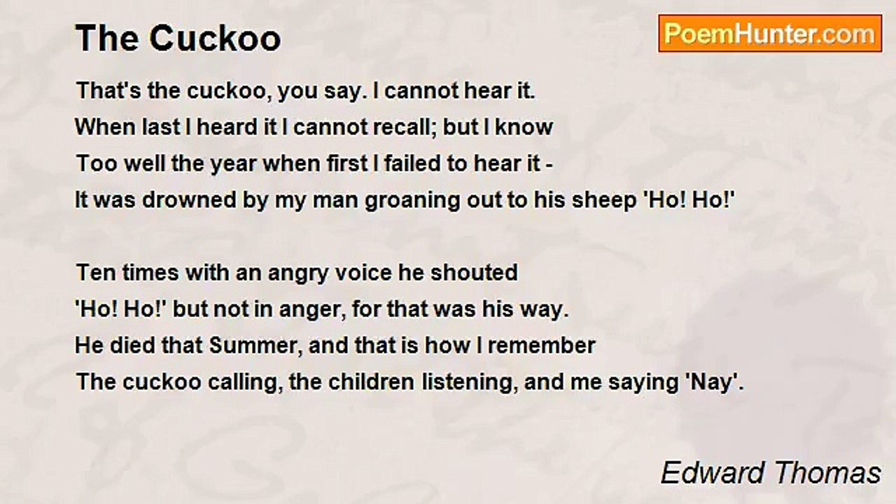 Edward Thomas - The Cuckoo
