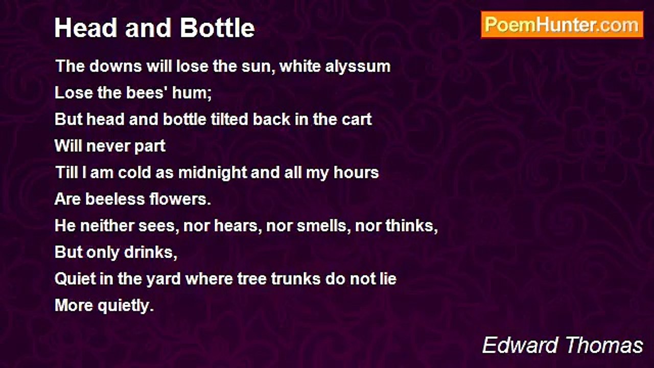 Edward Thomas - Head and Bottle
