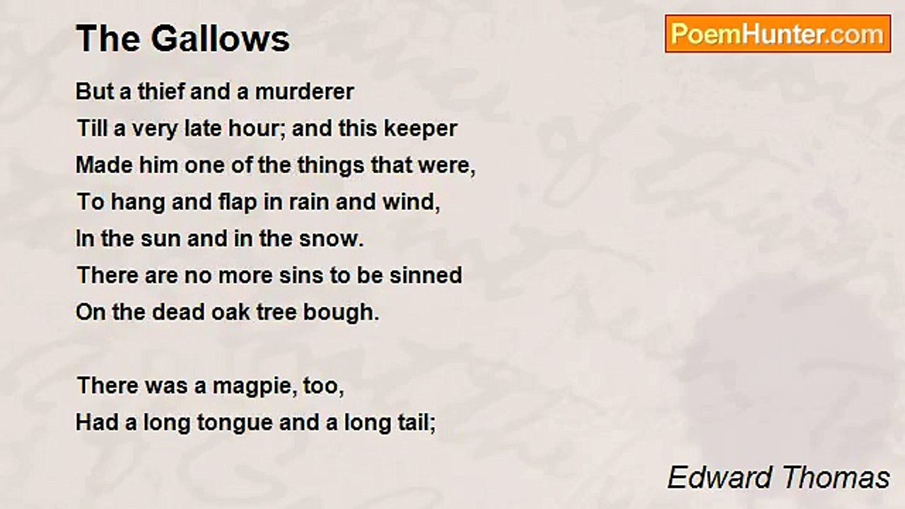 Edward Thomas - The Gallows