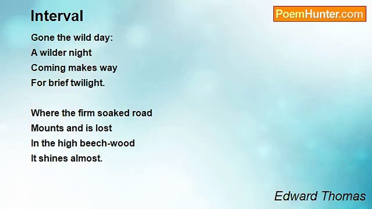 Edward Thomas - Interval