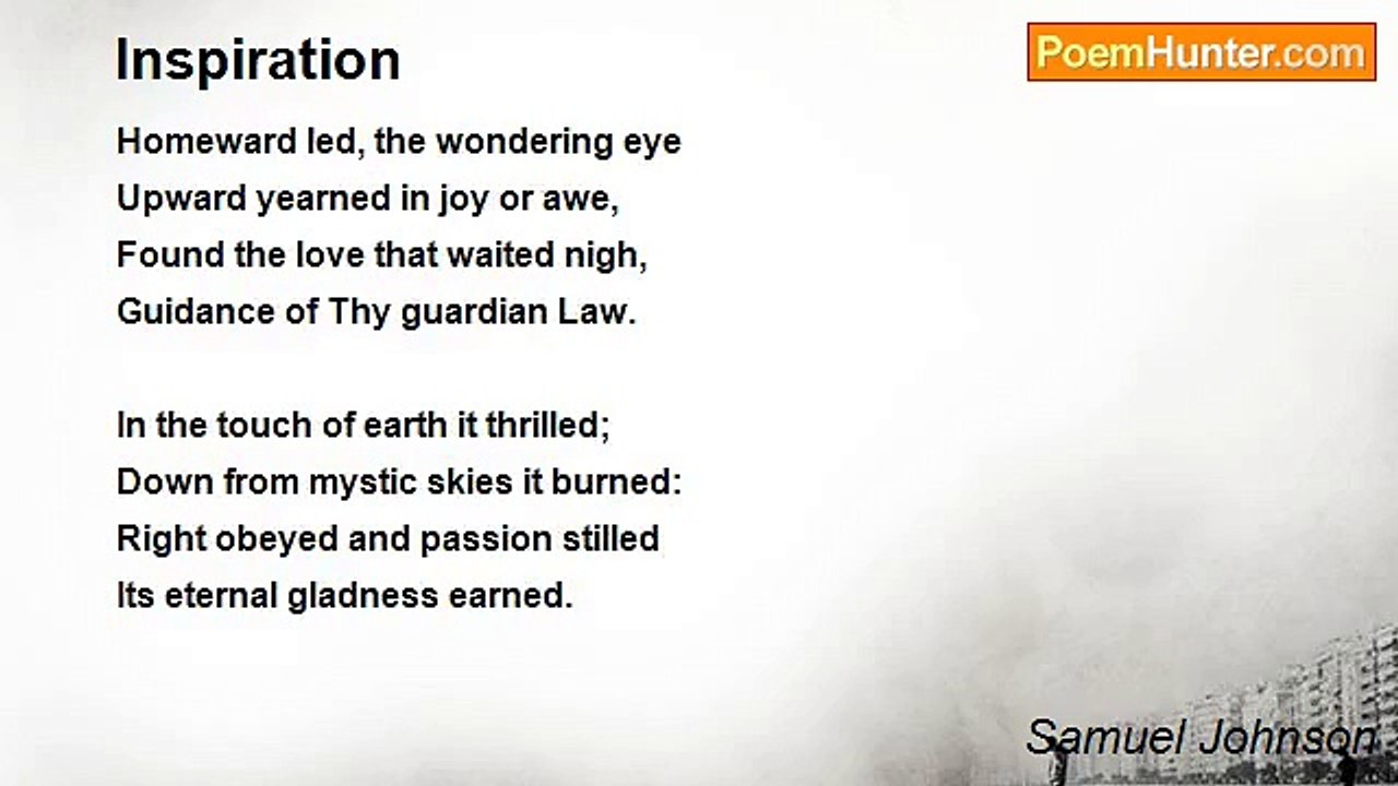 Samuel Johnson - Inspiration