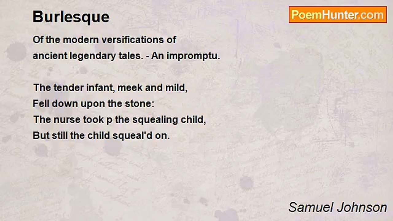 Samuel Johnson - Burlesque