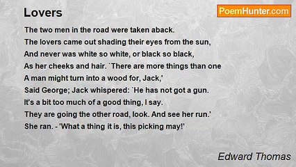 Edward Thomas - Lovers