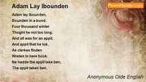 Anonymous Olde English - Adam Lay Ibounden