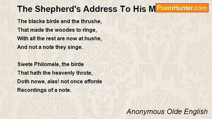 Anonymous Olde English - The Shepherd's Address To His Muse