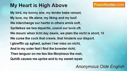 Anonymous Olde English - My Heart is High Above