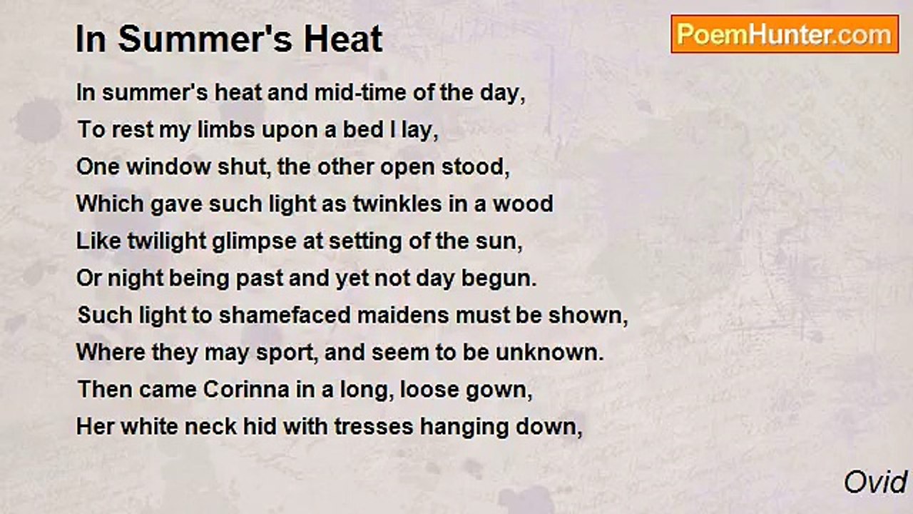 Ovid - In Summer's Heat