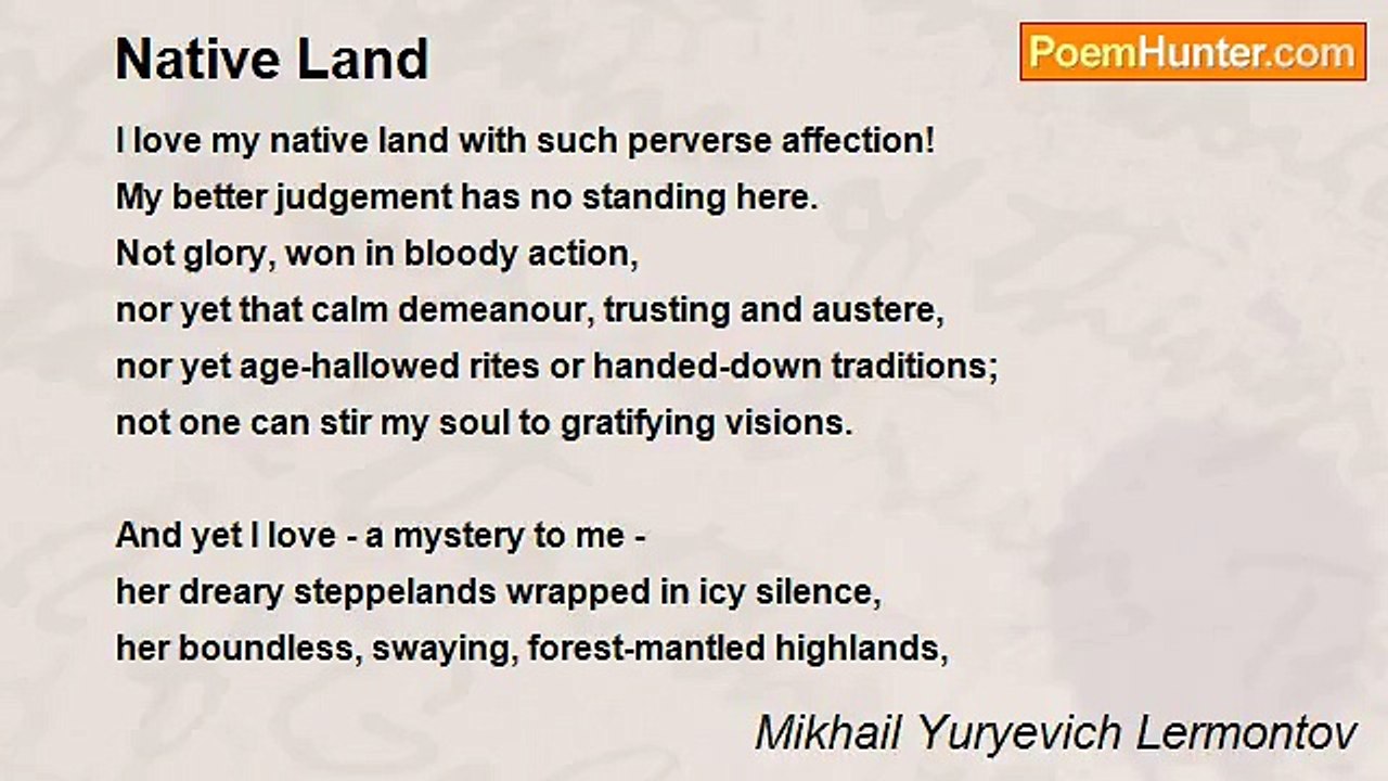 Mikhail Yuryevich Lermontov - Native Land