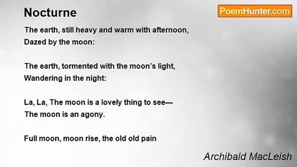 Archibald MacLeish - Nocturne