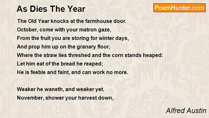 Alfred Austin - As Dies The Year