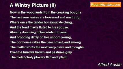 Alfred Austin - A Wintry Picture (II)