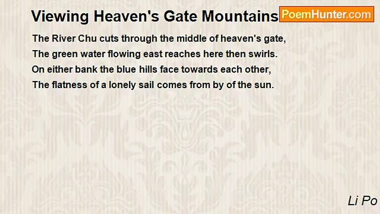 Li Po - Viewing Heaven's Gate Mountains